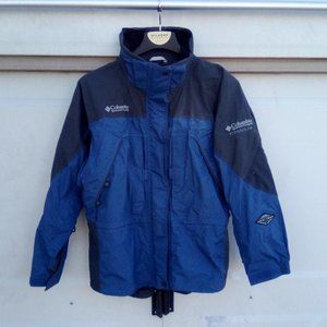 Y2k Columbia Sportswear Titanium Omni-Tech Jacket Black Blue Women's Size Large